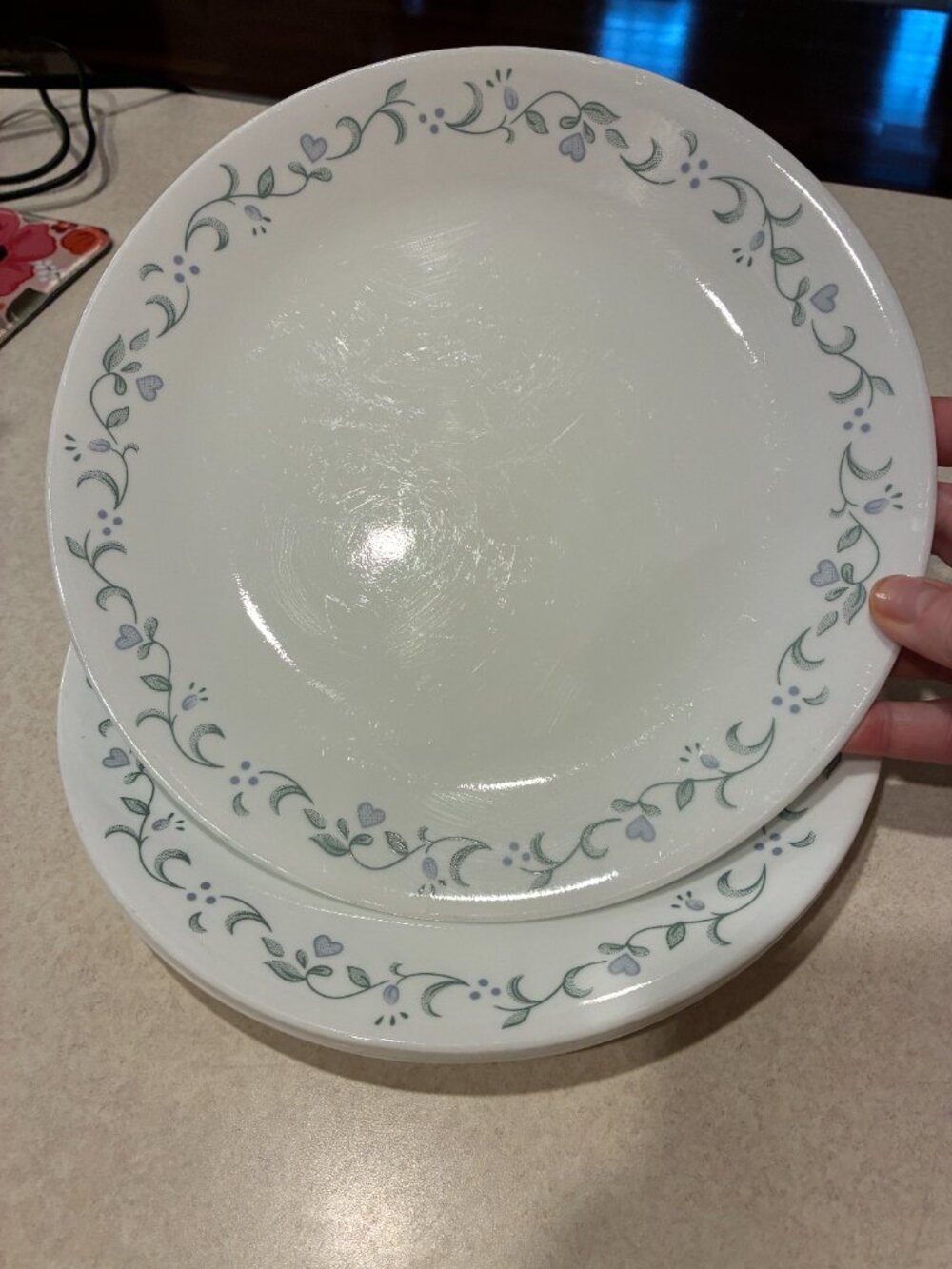 Set of four (4) Corelle COUNTRY COTTAGE 10¼" Dinner Plates Cottagecore Farmhouse